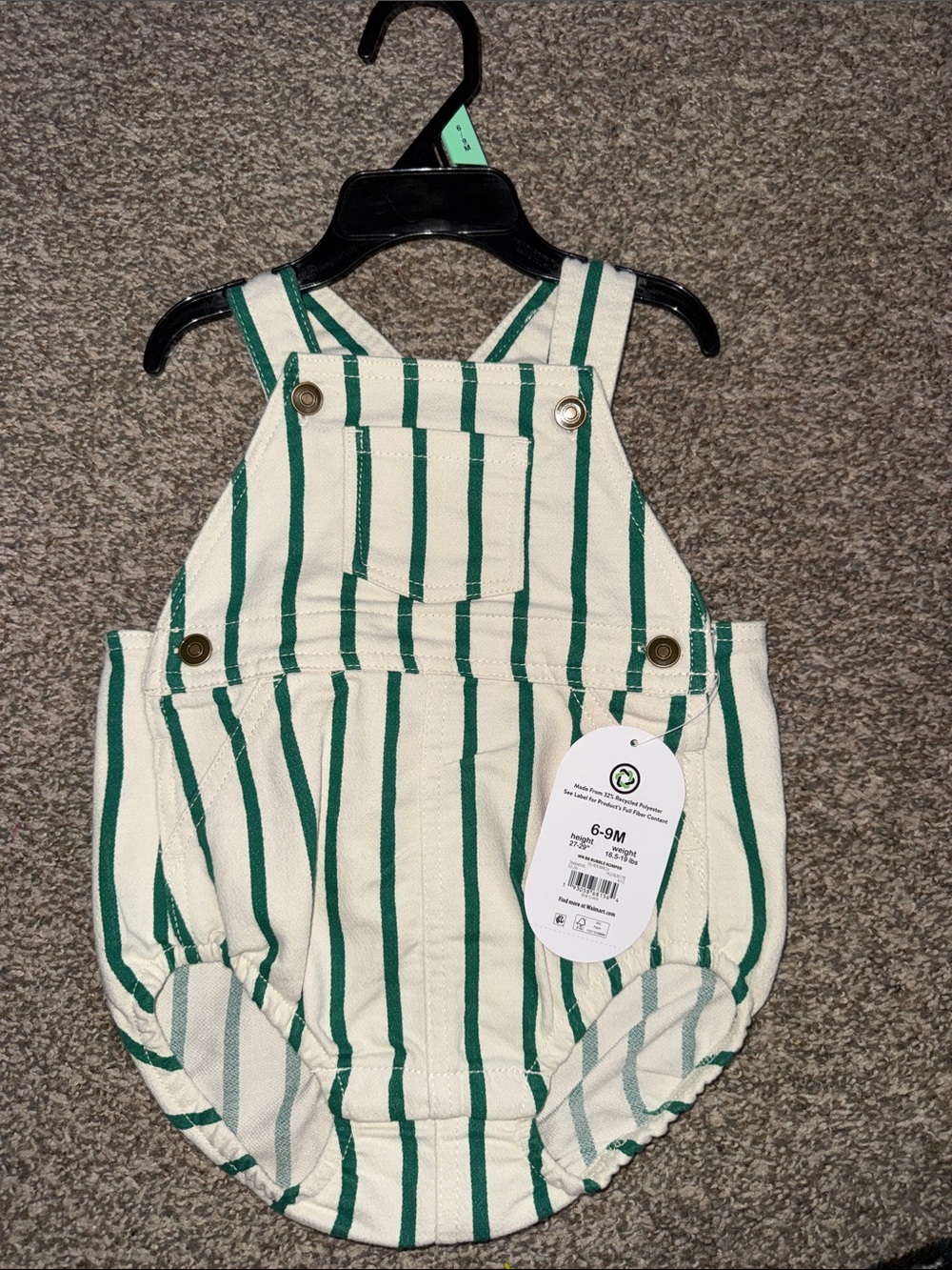 🛍CUTE Little BABY JEAN OVERALLS SIZE 6/9 MONTHS 🛍